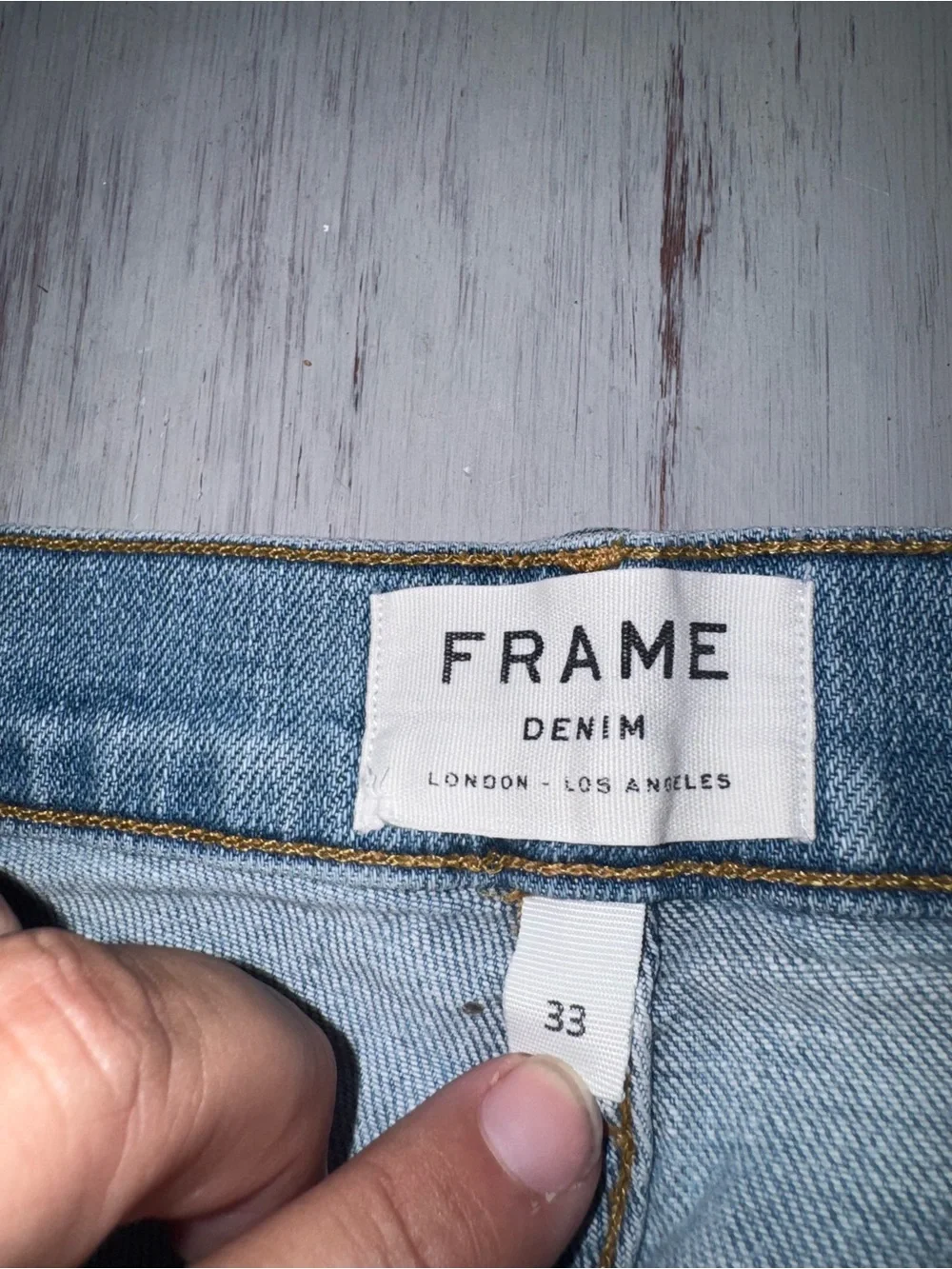 FRAME L’Homme Skinny Men’s Jeans 33 Light Wash Made in USA